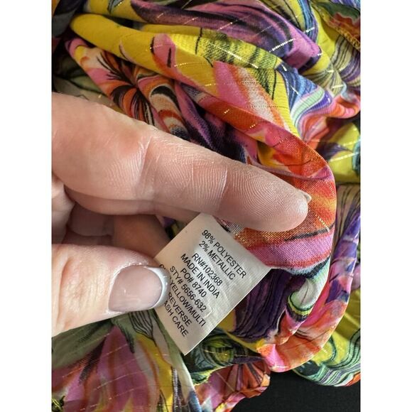 Club Z‎ Collection Women's Tropical Swim Cover-Up Large Resort Vacation Colorful - Picture 7 of 9